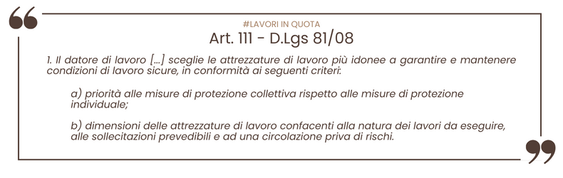 Articolo 111 del D.Lgs 81-08