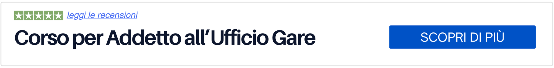 Corso per addetto all'ufficio gare d'appalto con CFP
