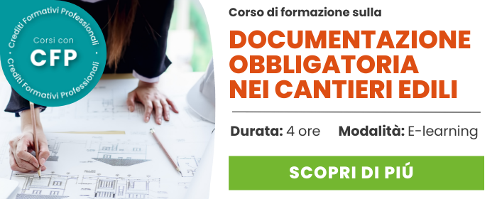 Corso sulla Documentazione obbligatoria nei cantieri edili