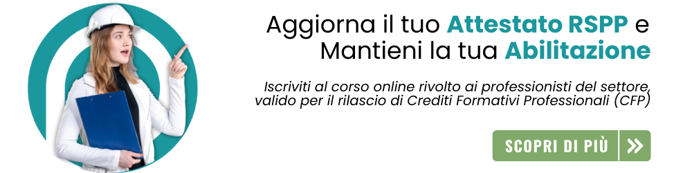 Corso di aggiornamento per RSPP di 40 ore in modalità e-learning, valido per il rilascio di CFP.